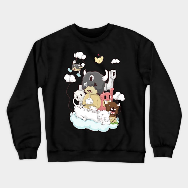 fukinride and friend of sky color Crewneck Sweatshirt by Giraroad